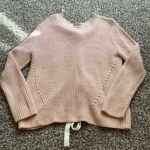 Light Pink Sweater with white bow